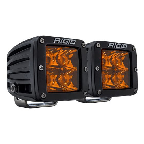 Rigid Industries D-Series Spot with Amber PRO Lens Pair