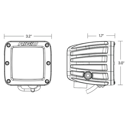 Rigid Industries Selective Yellow Fog Light Pair D-Series Pro Street Legal Surface Mount