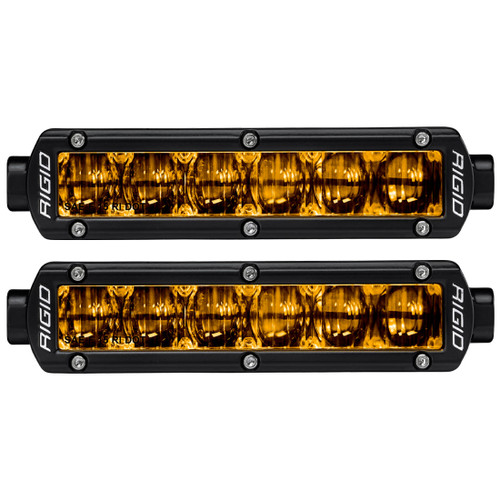 Rigid Industries Selective Yellow Fog Light Pair Sr-Series Pro 6 Inch Street Legal Surface Mount