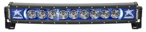 20 Inch LED Light Bar Single Row Curved Blue Backlight Radiance Plus RIGID Industries