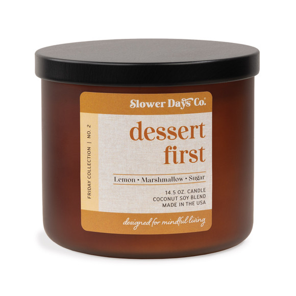 Slower Days Co. - Dessert First 14.5 oz Jar Candle