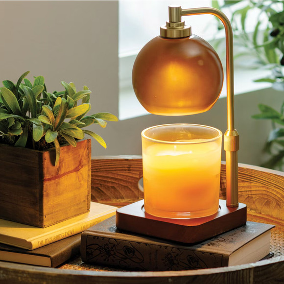 Amber Sphere Candle Warmer Lamp