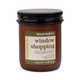 6 oz. amber glass jar candle from Slower Days Co., labeled Window Shopping