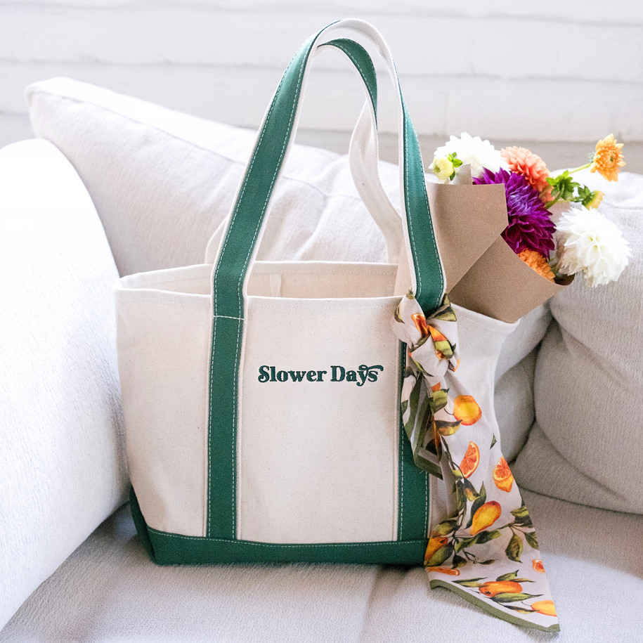 Slower Days Logo Tote Bag