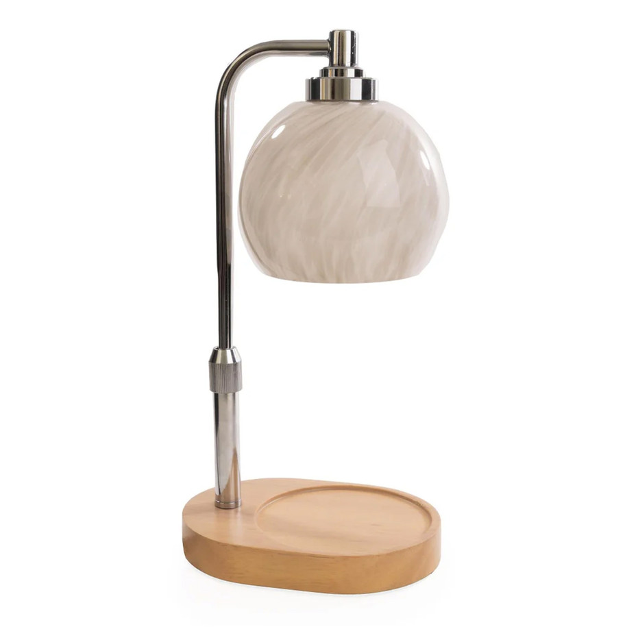 Swirl Blown Glass Candle Warmer Lamp