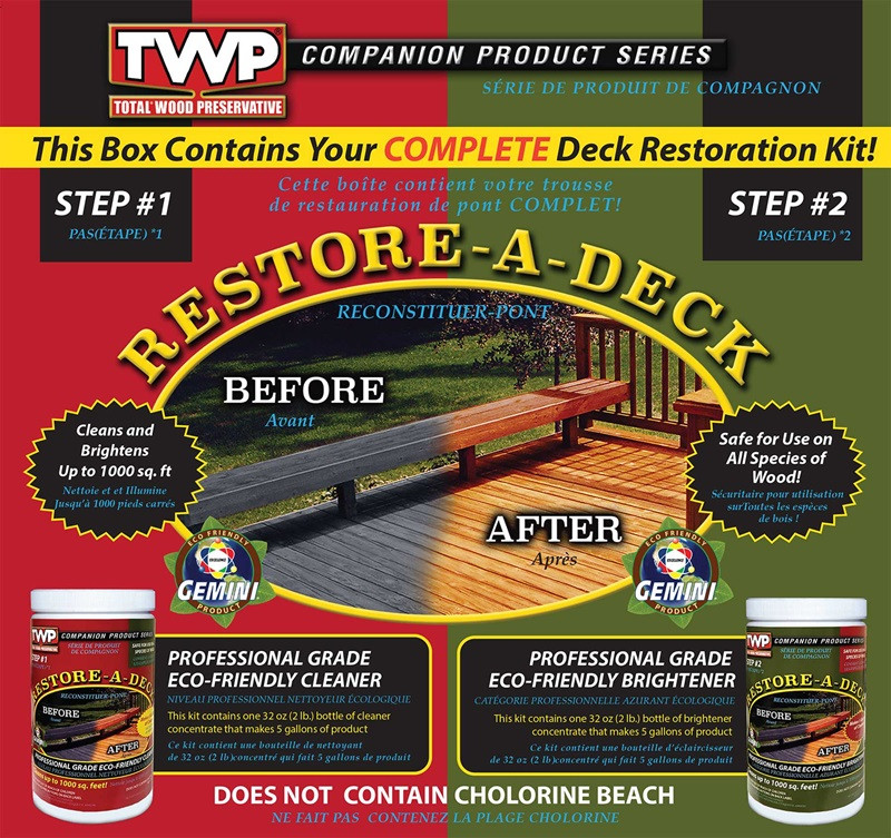 TWP Gemini Restore-A-Deck Cleaner and Brightener Kit