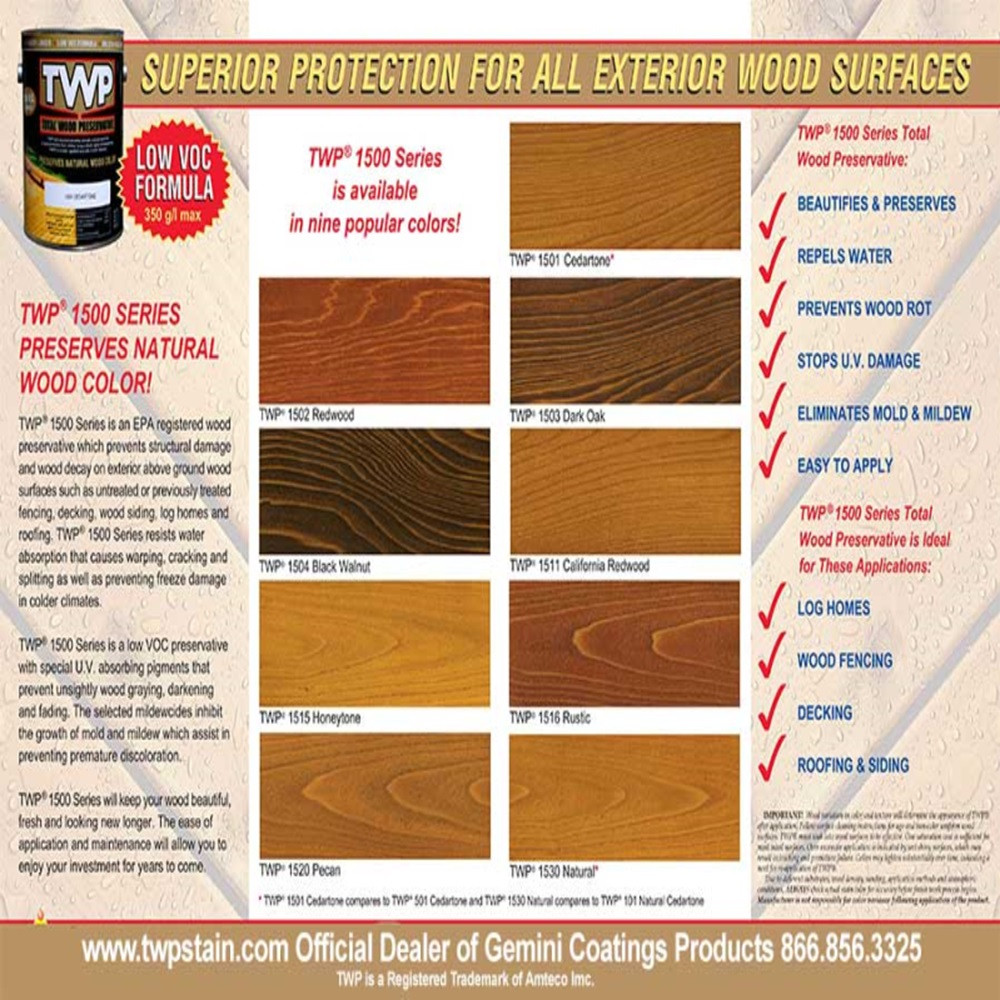 TWP Stain 1500 Series | Deck Protectant and Sealant