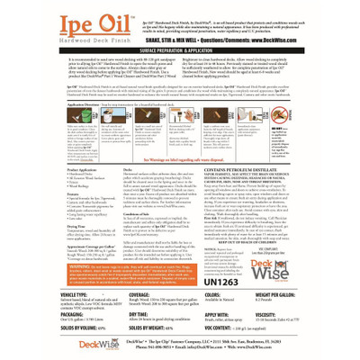 DeckWise Ipe Oil Hardwood Deck Finish Gallon