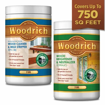 Woodrich Cleaner & Brightener – Complete Wood Cleaning & Restoration Kit