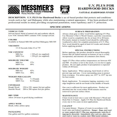 Messmer's UV Plus for Hardwoods Gallon - view 2