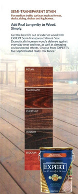 Expert Stain & Seal Semi-Transparent Wood Stain