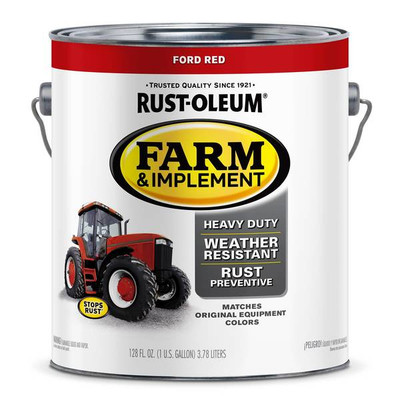 Rust-Oleum Farm & Implement Enamel Tractor Paint Ford Red Gallon