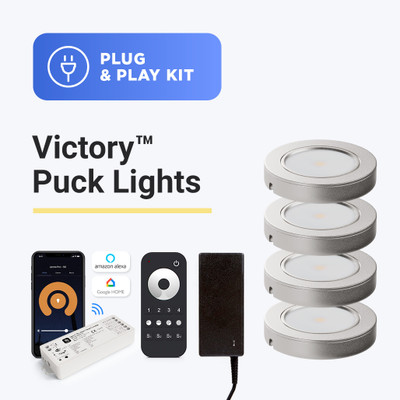 Vcitory LED Puck Lights Plug and Play Kit Vcitory LED Puck Lights Plug and Play Kit