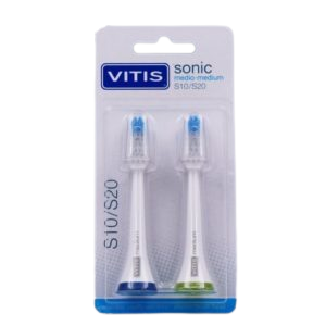 Cepillo dental eléctrico vitis sonic s10 / s20 medio 2 U recambio cabezal