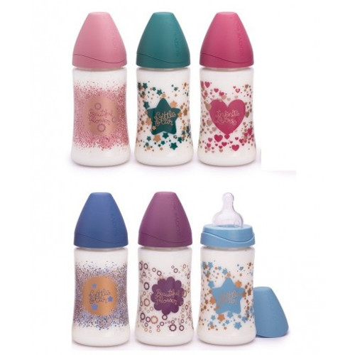 Biberón pp boca ancha t silicona suavinex premiu 270 mL Biberón pp boca ancha t silicona suavinex premiu 270 mL