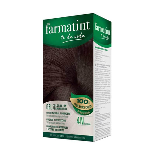 Farmatint 4n castaño gel coloración permanente Farmatint 4n castaño gel coloración permanente