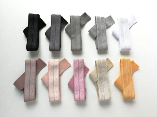 2 Metres of Fold Over Elastic - 15.9mm wide 5/8") - nice quality - neutral colours