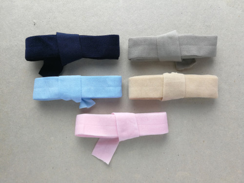 2 Metres of Fold Over Elastic - 20mm wide - assorted colours