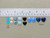 16pcs Resin Cabochons Set -  Heart and Flower, Blue