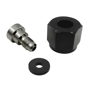 Nitrous Express 11713 Aluminum Bottle Nut Adapter 1" Female to -4 AN Male  w Gasket