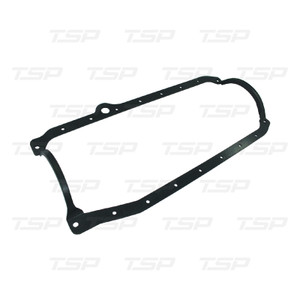 Small Block Chevy 1986-Up One-Piece Oil Pan Gasket Passenger Side Dipstick Black Neoprene 
