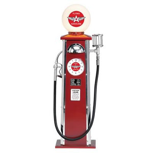 Flying A Gasoline Lighted Gas Pump Replica 39 1/2" x 11 1/2" x 9 1/2"
