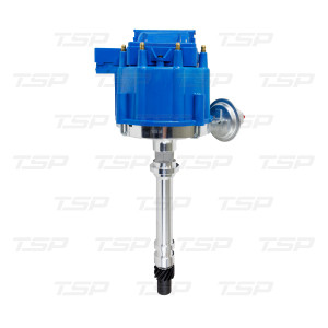 Blue Big Small Block Chevy HEI Ignition Distributor Mechanical & Vacuum Advance