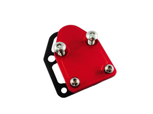 PRP-7200 Red Aluminum Small Block Chevy Fuel Pump Block-Off Plate