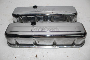 Edelbrock 4680 Big Block Chevy Signature Series Chrome Steel Valve Covers