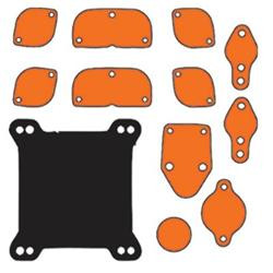 Jaz Products 730-004-01 Engine Block-Off Kit Square Bore Carburetor Flange SBC