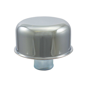 Chrome Steel Round Push-In Breather with 3/4" Neck