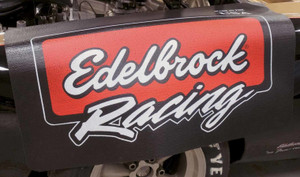 Edelbrock Racing 2324 Black Logo Foam Vinyl Fender Cover