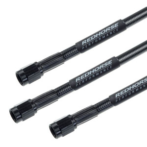 Straight -4AN / Straight -4AN Black 60" Pre-Assembled Braided Brake Hose Line