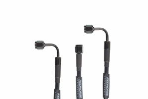 Straight -3AN / 90 Degree -3AN Black 36" Pre-Assembled Braided Brake Hose Line