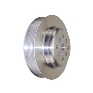 Small Block Chevy Satin Aluminum Short Water Pump Serpentine Pulley