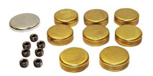 Big Block Chevy  Brass Freeze Plug Kit Cam Plug Oil Galley Pipe Plugs