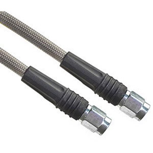 -3 AN 24" Stainless Steel Braid Clear Covered Brake Line Str/Str