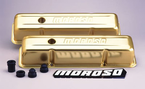 Moroso 68000 Small Block Chevy Aluminum Gold  Valve Covers