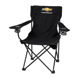 Chevrolet Folding Chair Nylon Black Bowtie Emblem w Storage Bag
