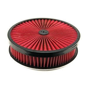 Procomp Electronics Air Cleaner 14" Diameter Aluminum Black Anodized Ribbed 3" Filter 