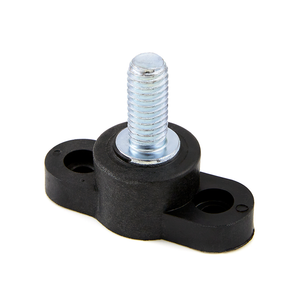 Non-Feed Through 250A Black Junction Block 3/8-16 Stud 6-36 Volts