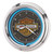 Harley-Davidson® HDL16675 Genuine Neon Wall Clock Black Face Silver Bezel 12"