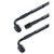 Straight -4AN / 90 Degree -4AN Black 24" Pre-Assembled Braided Brake Hose Line