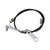 Universal 24" Braided Stainless Steel Throttle Cable with Black Plastic Jacket