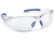 Deluxe Ice Wraparound Clear Safety Glasses Frameless Anti-scratch Lenses 