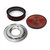 Procomp Electronics Air Cleaner 14" Diameter Aluminum Black Anodized Ribbed 3" Filter 