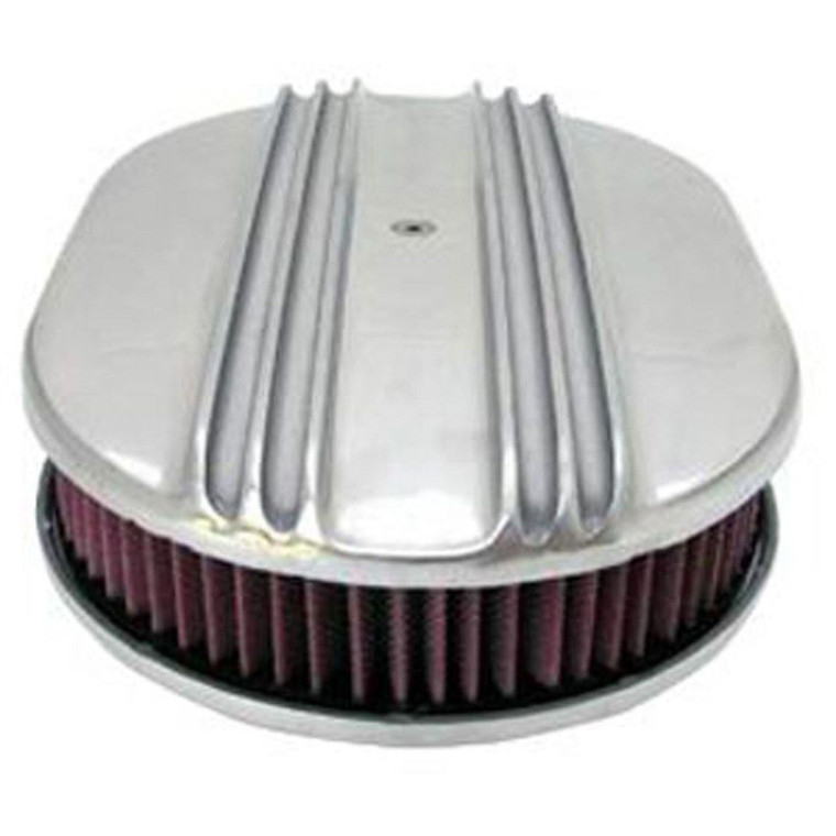 Racing Power Company  R6321 12 X 2 Oval Finned Aluminum Air Cleaner  
