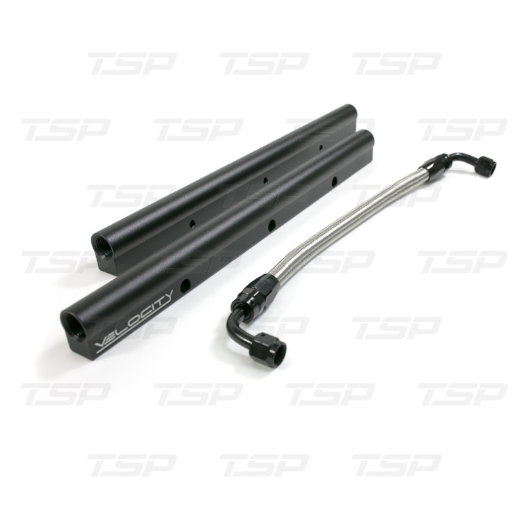 TSP Velocity 5.0L Coyote Billet Black Aluminum High Performance Fuel Rail Kit