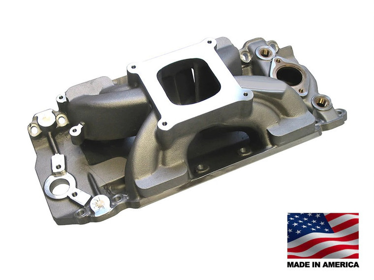 BMP 063034 Big Block Chevy Marine Intake Manifold 4150 Square Carb Flange 9.8 Deck