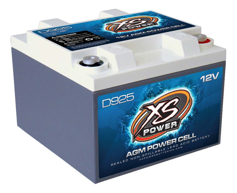 XS Power D925 AGM Deep Cycle Battery 12 Volt 550 Cranking Amps Top Terminal